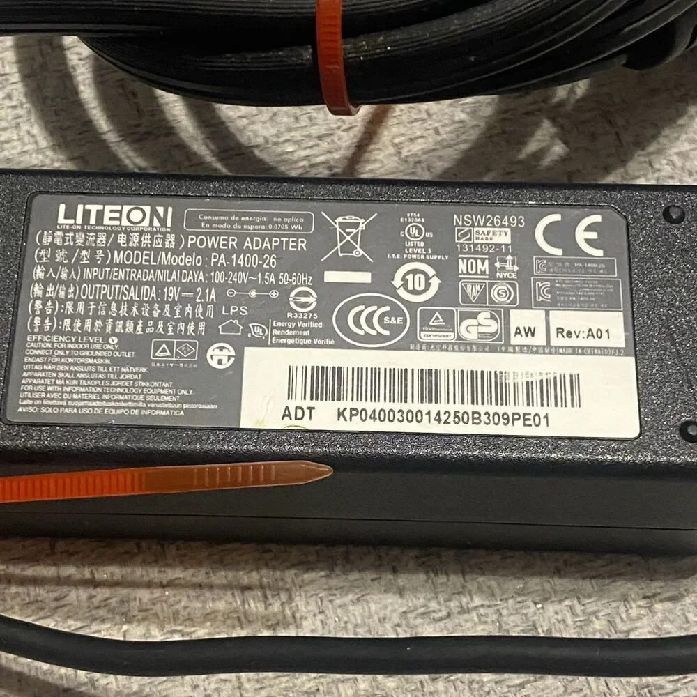 Genuine LiteOn PA-1400-26 40W AC Power Adapter 19V 2.1A OEM Tip 3.0mm OEM